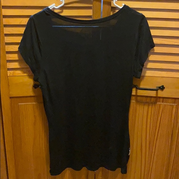 Beautiful INC sequined black top worn 1X - Picture 3 of 12